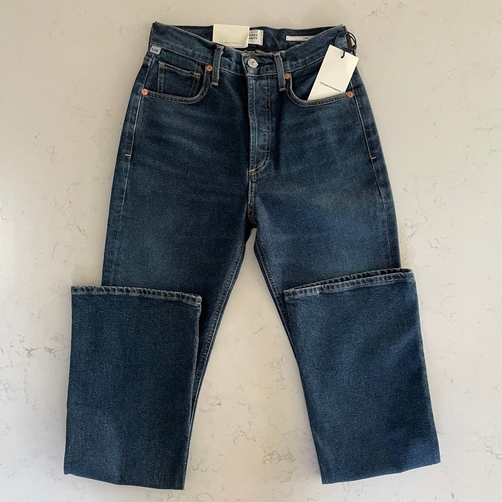 Citizens of Humanity Libby High Rise Dk Wash Vtg Bootcut Jeans Blue Sz 24 NWT